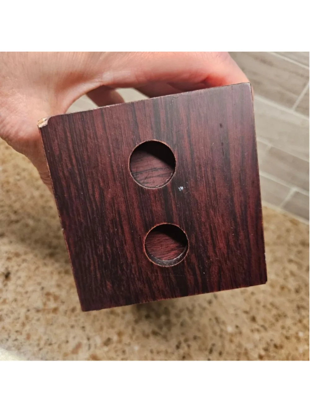 Collectible Korean wood metal inlay jewelry puzzle box